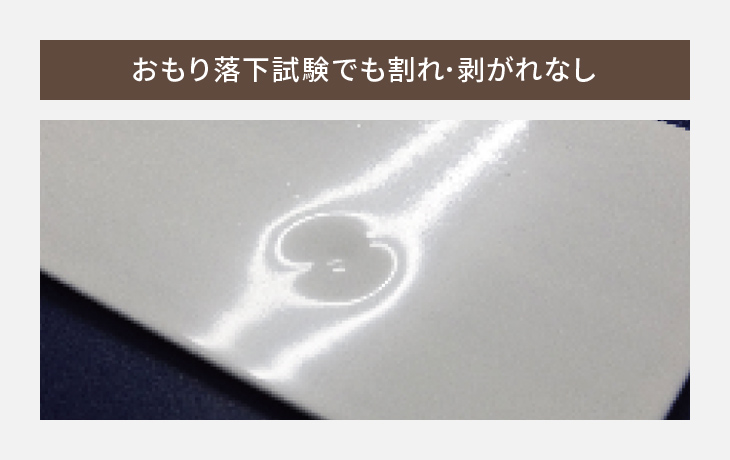 付帯部にも優れた付着性を発揮