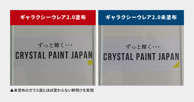 まるで塗布していないかのような高い透明性