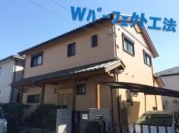 Wパーフェクトトップ工法で綿密で強靭な塗膜を確保！柱や梁は浸透防腐剤でバッチリです☆