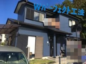 濃紺色で塗り替え！黒サッシのお家には、このお色は間違いないですね☆