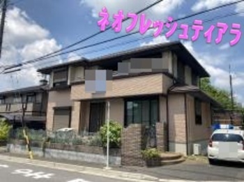 無機の多彩模様仕上げで塗り替え！凹凸のある外壁に施せば、高級感爆上がりです☆