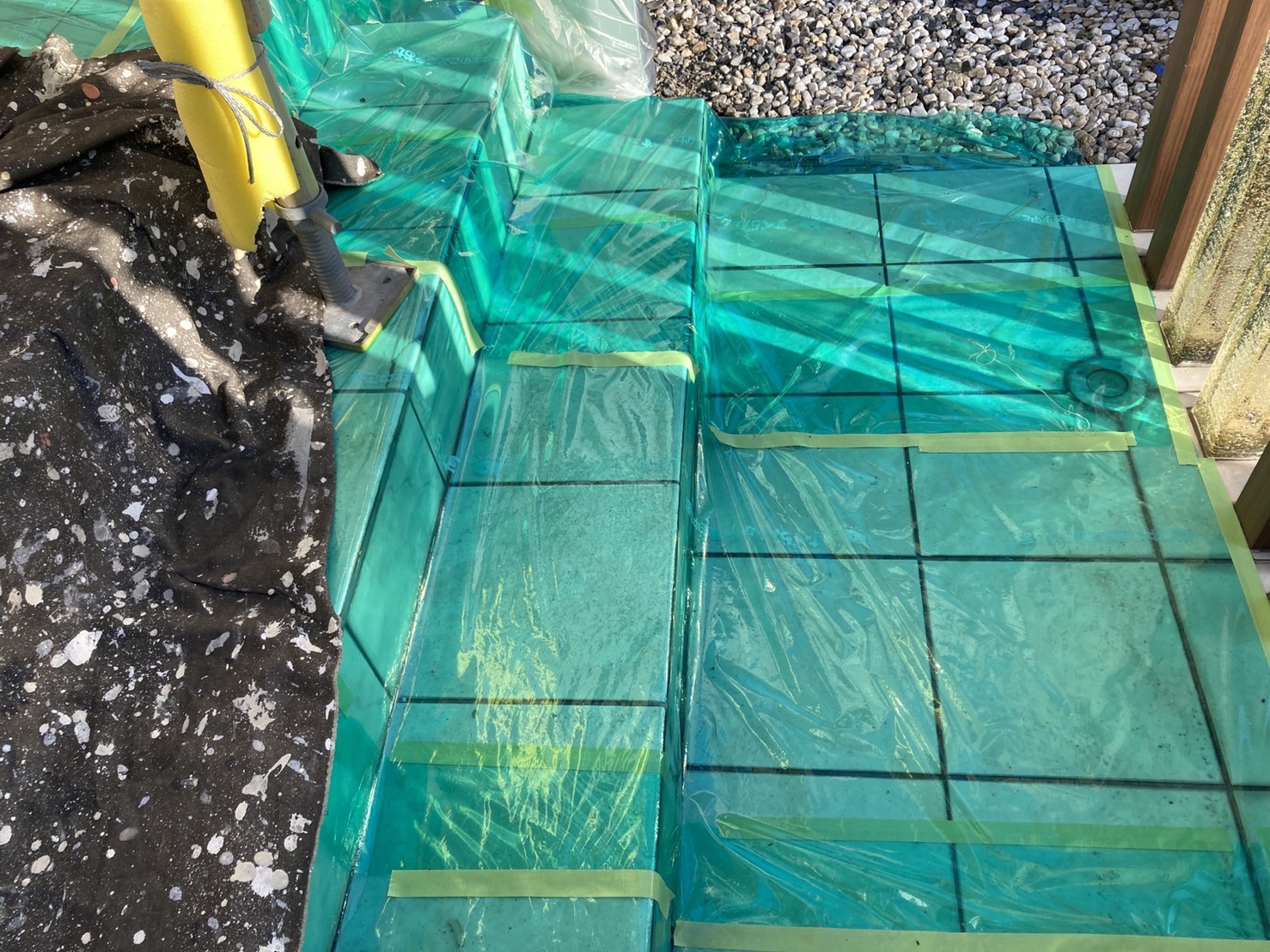 日進市Ｙ様邸、養生を設置します！