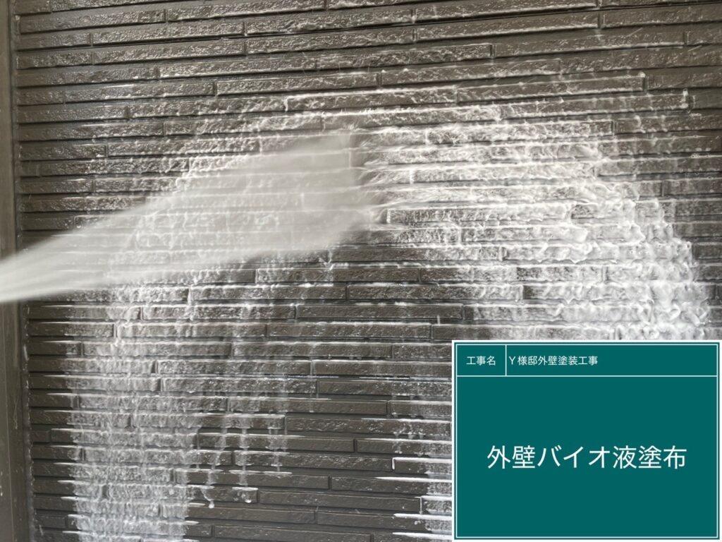 壁バイオ液塗布