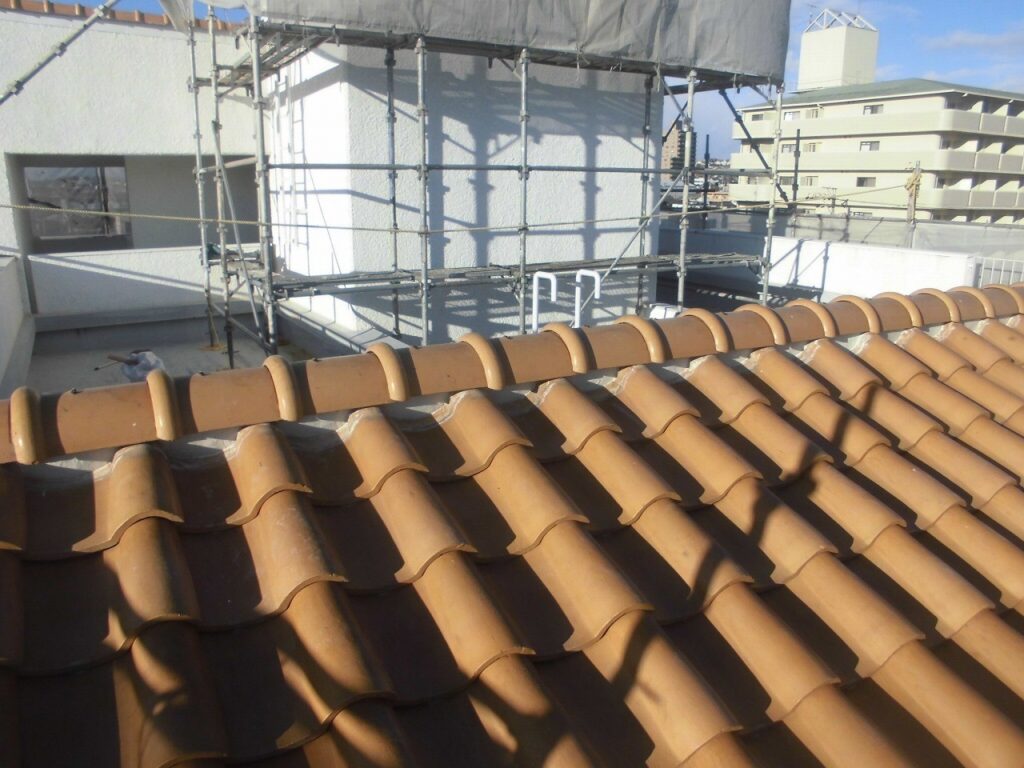 棟漆喰遣り替え設置後